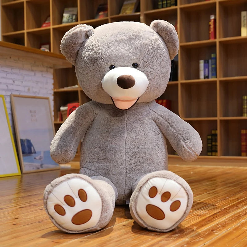 gray Color 100 cm Giant Teddy Bear Plush – Soft Hugging Pillow Toy